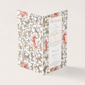 Hochzeitsprogramm für Vintage Blumen (Vorderseite)