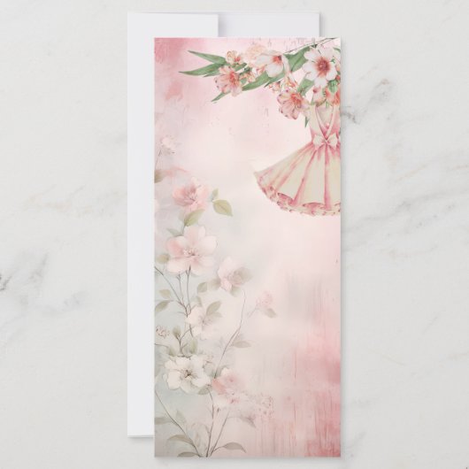 Hochzeitsprogramm für Vintage Blush-Dress (Rückseite)