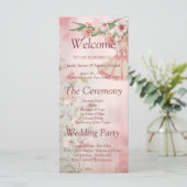 Hochzeitsprogramm für Vintage Blush-Dress (Stehend Vorderseite)
