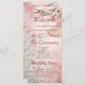 Hochzeitsprogramm für Vintage Blush-Dress (Vorne/Hinten)