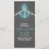 Hochzeitsprogramm für Vintage Chalkboard-Anker Programm (Vorderseite)