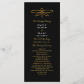 Hochzeitsprogramm für Vintage Goldfräsen Programm (Vorderseite)