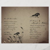 Hochzeitsprogramm für Vintage Gotik (Vorderseite)