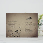 Hochzeitsprogramm für Vintage Gotik (Stehend Vorderseite)