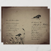 Hochzeitsprogramm für Vintage Gotik (Vorne/Hinten)