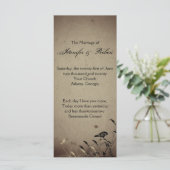 Hochzeitsprogramm für Vintage Gotik Programm (Stehend Vorderseite)