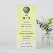 Hochzeitsprogramm für Vintage Heißluftballon Programm (Stehend Vorderseite)