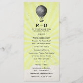 Hochzeitsprogramm für Vintage Heißluftballon Programm (Vorderseite)