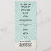 Hochzeitsprogramm für Vintage Heißluftballon Programm (Rückseite)