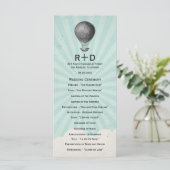 Hochzeitsprogramm für Vintage Heißluftballon Programm (Stehend Vorderseite)