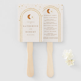 Hochzeitsprogramm für Vintage Himmelsstars Fächer