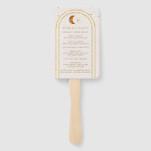 Hochzeitsprogramm für Vintage Himmelsstars Fächer (Rückseite)