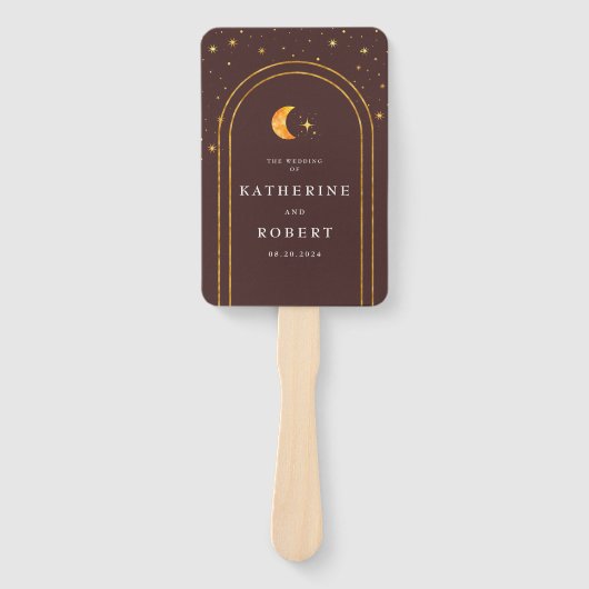 Hochzeitsprogramm für Vintage Himmelsstars Fächer (Vorderseite)