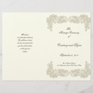 Hochzeitsprogramm für Vintage Länder