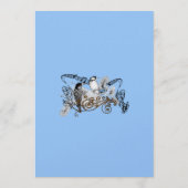 Hochzeitsprogramm für Vintage Liebesvögel Programm (Rückseite)