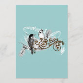 Hochzeitsprogramm für Vintage Liebesvögel Programm (Rückseite)