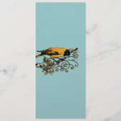 Hochzeitsprogramm für Vintage Liebesvögel Programm (Rückseite)