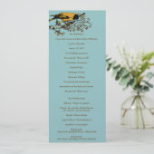 Hochzeitsprogramm für Vintage Liebesvögel Programm (Stehend Vorderseite)