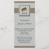 Hochzeitsprogramm für Vintage Meerestiere Programm (Vorderseite)