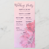 Hochzeitsprogramm für Vintage Rose Programm (Vorderseite)