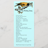 Hochzeitsprogramm für Vintage Vögel Programm (Rückseite)