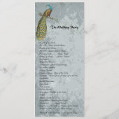 Hochzeitsprogramm für Vintage Vögel Programm (Rückseite)