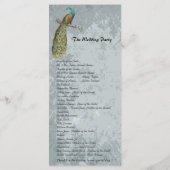 Hochzeitsprogramm für Vintage Vögel Programm (Rückseite)