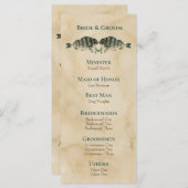 Hochzeitsprogramm für Vintage Wasserfarben Programm (Vorne/Hinten)