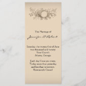 Hochzeitsprogramm für Vintage Weinkeller Programm (Vorderseite)