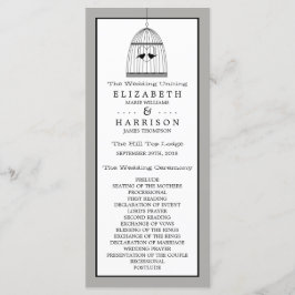 Hochzeitsprogramm für Vintages Herz Programm