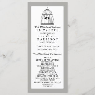 Hochzeitsprogramm für Vintages Herz Programm