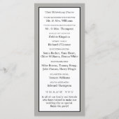 Hochzeitsprogramm für Vintages Herz Programm (Rückseite)