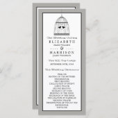 Hochzeitsprogramm für Vintages Herz Programm (Vorne/Hinten)