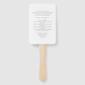 Hochzeitsprogramm für Vögel des Paradieses Fächer (Rückseite)