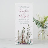 Hochzeitsprogramm für Wald in Wasserfarben Programm (Stehend Vorderseite)