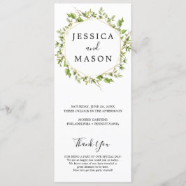 Hochzeitsprogramm für Wälder Programm