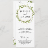 Hochzeitsprogramm für Wälder Programm (Vorne/Hinten)