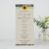 Hochzeitsprogramm für Wälder und Sonnenblumen Programm (Stehend Vorderseite)