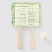 Hochzeitsprogramm für Waldlandschaften Fächer (Vorne und Hinten)