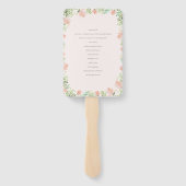 Hochzeitsprogramm für Wappen-Aquarellfarben Fächer (Rückseite)