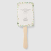 Hochzeitsprogramm für Wappen-Aquarellfarben Fächer (Rückseite)