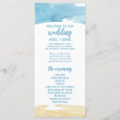 Hochzeitsprogramm für Wasser und Wasser Programm (Vorderseite)