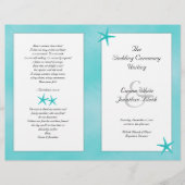 Hochzeitsprogramm für Wasserfälle und Tropen (Vorderseite)