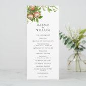 Hochzeitsprogramm für Wasserfarbäpfel Einladung (Stehend Vorderseite)