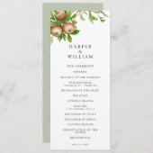 Hochzeitsprogramm für Wasserfarbäpfel Einladung (Vorne/Hinten)