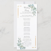 Hochzeitsprogramm für Wasserfarben (Rückseite)