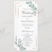 Hochzeitsprogramm für Wasserfarben (Vorne/Hinten)