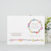 Hochzeitsprogramm für Wasserfarben (Stehend Vorderseite)