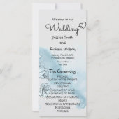 Hochzeitsprogramm für Wasserfarben (Vorderseite)