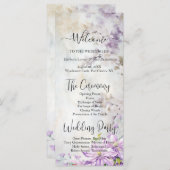 Hochzeitsprogramm für Wasserfarben (Vorne/Hinten)